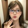 Wholesale New Nerd Korean Style Hawksbill Color Small Frame Glasses Retro Oval Plain and Internet Celebrity Same Style Anti-Blue Glasses Frame