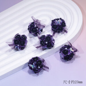 Dark purple flower bow flower ball