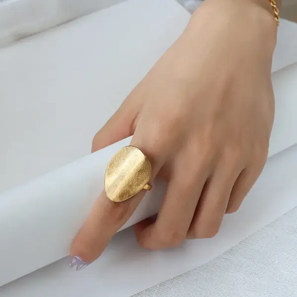 Wholesale PVD Coated Real Gold Plated 18K Gold Geometric 304 Stainless Steel Fashion Waterproof Non Tarnish