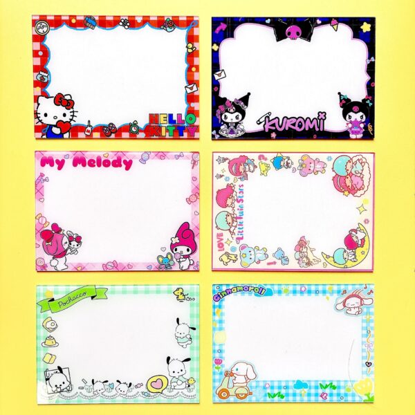 Wholesale New Acrylic Writing Board Message Board Sanrio Hello Kitty Kuromi Cross-Border Tk Us and Japan Area Hot 15cm