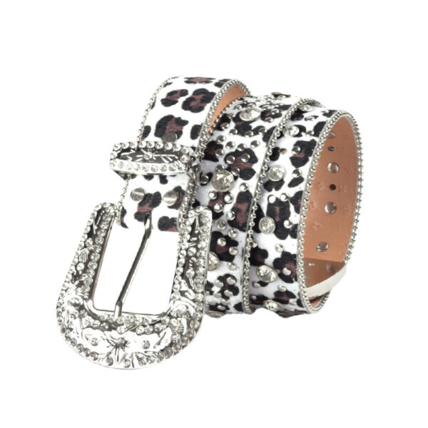 oly-2fec25d0293de579154555d1a3273f75 Wholesale Punk Leopard Rhinestone Belt Alloy Inlay Rhinestone Belt Men and Women Fashion Casual Jeans Belt