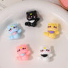 Wholesale Colorful Cute Cat Rubber Beads