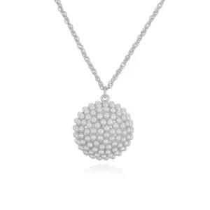 White Gold Color Ball Necklace
