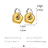 oly-3001b296908126a2c74bff40a519761a Wholesale 1 Pair Casual Simple Style Streetwear Geometric Plating 304 Stainless Steel op Earrings