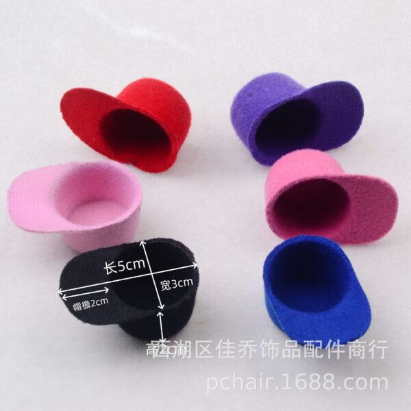 Wholesale Mini flannel baseball cap doll props small size peaked cap diy headwear hairpin accessories decorative cap