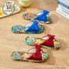 Wholesale Four Seasons 2024 New Home Indoor Slippers Indoor Soft Bottom Mute Non-slip Floor Home Butterfly Cloth Slippers