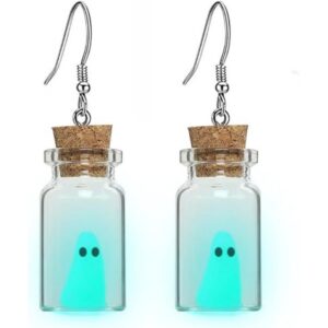 Blue light ghost earrings