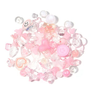 Pink + white series / Randomly mixed styles, about 50g/pack (40-50 pieces)