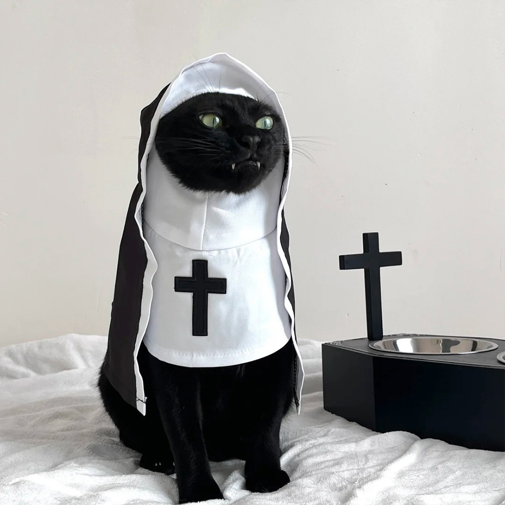 Wholesale Cat Sister Clothes Cat Dog Cross ess Funny COS Small and Medium Pet Photo Props Cat Funny Costume