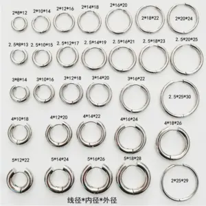 Titanium Steel Smooth Steel Color (Wire Diameter X Inner Diameter) / 2×14mm