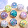 oly-301bd44b1e207eddecfa1d628743a89b Wholesale Acrylic UV plated color imitation marble crack round beads mobile phone chain beaded pen diy jewelry aessories beads