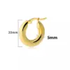 1 Pair Fashion Round Plating Stainless Steel Hoop Earrings