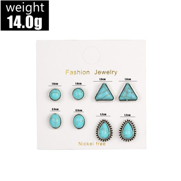oly-302e31dc005a09f6f363361368862ba8 Wholesale Bohemian style geometric circular triangular tearop earrings