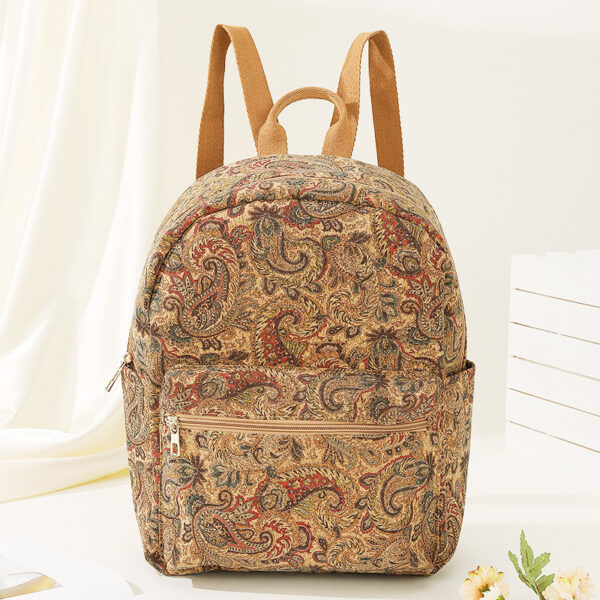 oly-302ee152c4cd5da46326a20978d6aed6 Wholesale Retro Large-Capacity Lightweight Universal Men's and Women's Retro Cork Backpack Travel Backpack