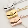 Wholesale Simple Style Envelope Titanium Steel Polishing Pendant Necklace