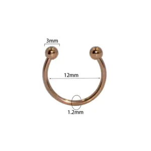 Rose Gold / 1.2x12x3MM
