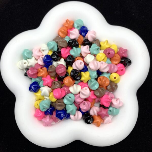 Wholesale Star acrylic through-hole bead