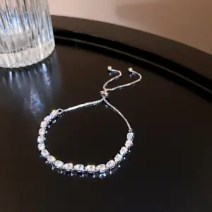 21# Bracelet--Silver Water Drop (Real Gold Plating)