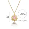 Wholesale Fashion Titanium Steel Necklace For Women Simple Design Zircon Flower Rotating Pendant Bowknot Original Design Jewelry Accessory