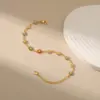 Wholesale Vacation Ethnic Style Beach Flower Copper Enamel Plating 18k Gold Plated Bracelets