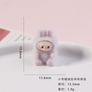 Small flocked fabric purple / Labubu series