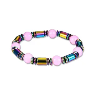Pink Beeswax Magnet Bracelet