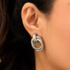 Wholesale Designed metal glossy water drop earrings