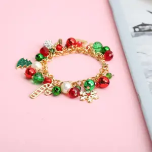 Wholesale Fashion Snowflake Alloy Pearl Plating Inlay Rhinestones Bracelets