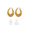 Wholesale 1 Pair Fashion Solid Color Plating 304 Stainless Steel 18K Gold Plated Stainless Steel Earrings