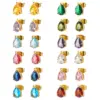 Wholesale Titanium Steel Non-Fading December Water Drop Claw-Shaped Diamond-Studded Earrings Zircon Water Drop Inlaid Elegant Polished Geometric Pattern Real Gold Plated