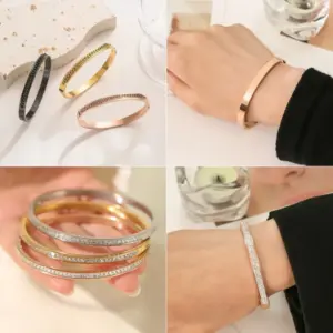 14-B-9 Rose Gold C- Shaped Bracelet