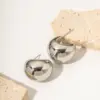 Wholesale 1 Pair INS Style Streetwear C Shape Plating 304 Stainless Steel Ear Studs
