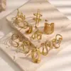 Wholesale Irregular Open Ring For Women In 18K Real Gold Plated With PVD Coated Waterproof Non Tarnish 304 Stainless Steel