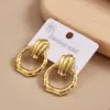 Casual Simple Design Heart Shaped Earrings Ins Style Electroplated 304 Stainless Steel Geometric Pattern Vacuum Plating Jewelry