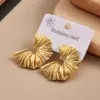 Wholesale Triangle Star Spiral Folded 304 Stainless Steel Electroplated Earrings Fashionable Casual Minimalist Style Women's Jewelry