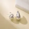 Wholesale 1 Pair Simple Style Commute Water Droplets Plating Copper Gold Plated Silver Plated Ear Studs