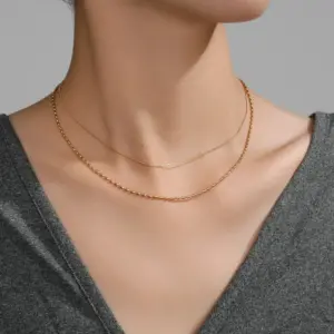 Rice Bead Chain S Chain (Gold)