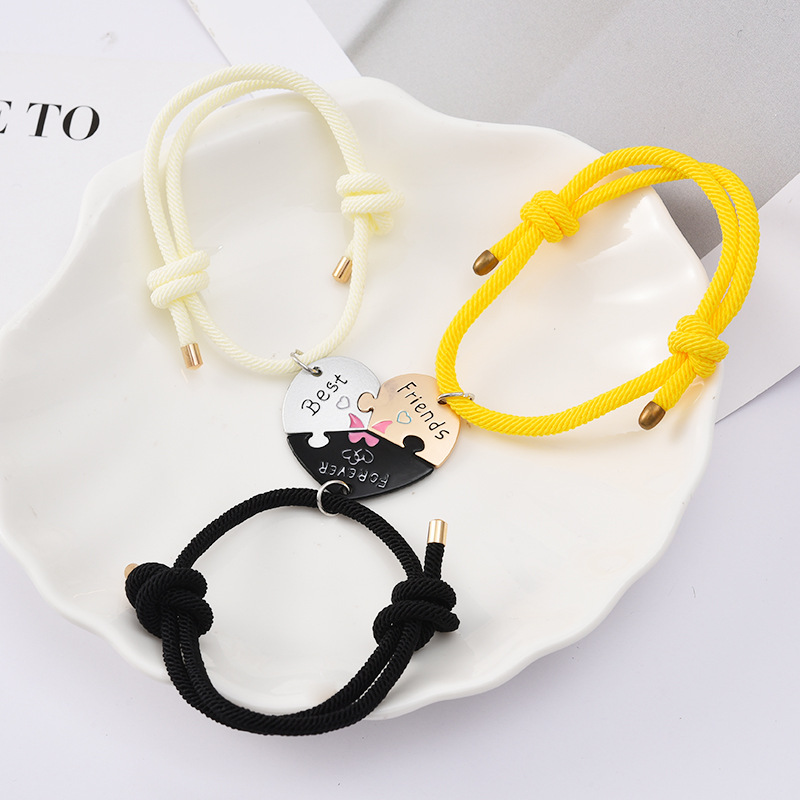 Wholesale Star, Moon and Sun Three-Piece Alloy ing Friendship Bracelet