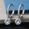 Wholesale Fashion Inlaid Round Zircon Copper Earrings Wholesale