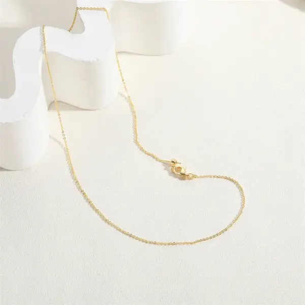 Wholesale Simple Style Classic Style Solid Color Copper 18k Gold Plated 24k Gold Plated White Gold Plated Necklace In Bulk