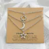 Wholesale New Stainless Steel Sun Moon Star Necklace European And American Personality Pendent Necklace