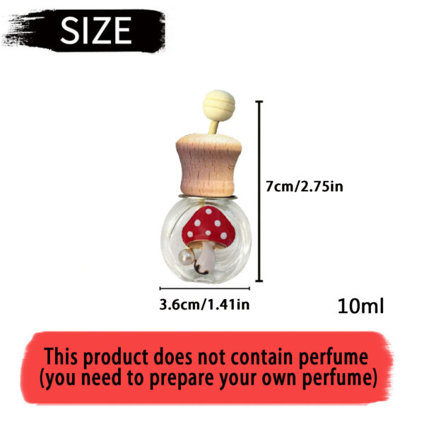 Wholesale Car Air Outlet Perfume BBottle Mushroom Aromatherapy Essential Oil Glass Decorative Empty Bottle Volatile Fragrance Decorative Ornaments