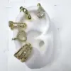 Wholesale 1 Pair/Package Modern Style Simple Style Circle Heart Shape Polishing Plating Copper Zircon 18K Gold Plated Ear Cuffs