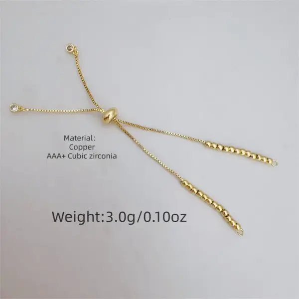 Wholesale 18K Gold Plated Copper Electroplated Zircon Bee Simple Style Handmade Chain Bracelets For Women's