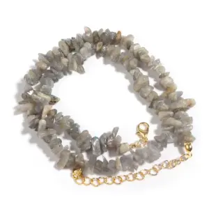 Labradorite / 43cm Long Tail Chain 5cm