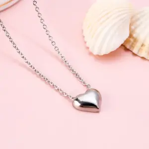 Single Heart Necklace / Silver