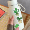 Wholesale 50 Holographic Cartoon Cactus Graffiti Stickers to Decorate iPad Luggage Notebook DIY Waterproof Cross-Border Batch