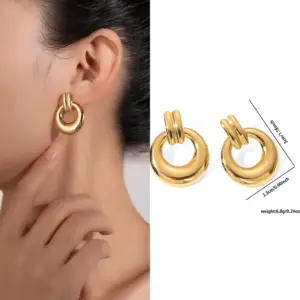 Round Hollow Earrings