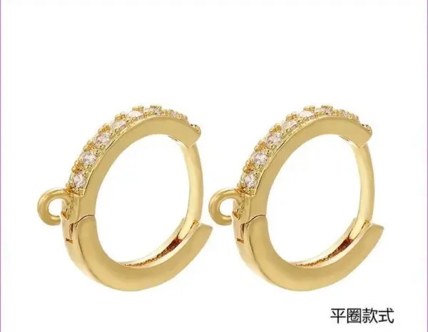 Wholesale Color Micro-inlaid Zircon Copper Ear Clip Nihaojewelry