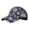 Wholesale European and American Cross-Border Baseball Cap with nytail Opening for Women, Anchor Design, Sun Protection, Breathable Mesh Cap B1183